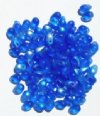 100 4x6mm Transparent Matte Sapphire AB Drop Beads